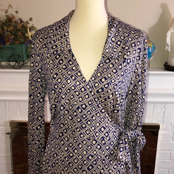 🌹 Diane Von Furstenberg dress wrap Sz 14 - Picture 2 of 6